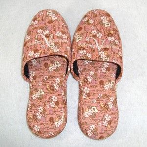 NWOT Rudolph Valentino Womens Floral Hotel Slippers Size 8.5-9